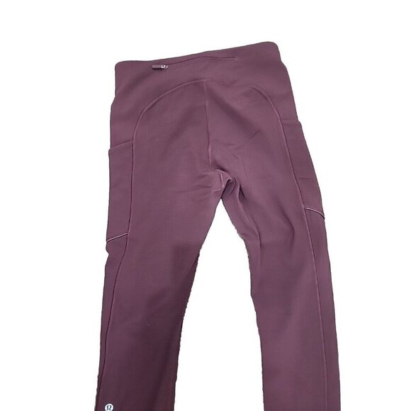 Lululemon Leggings Speed Up Tight Dark Adobe/Maroon Full On Luxtreme Women's 4 - Picture 4 of 8